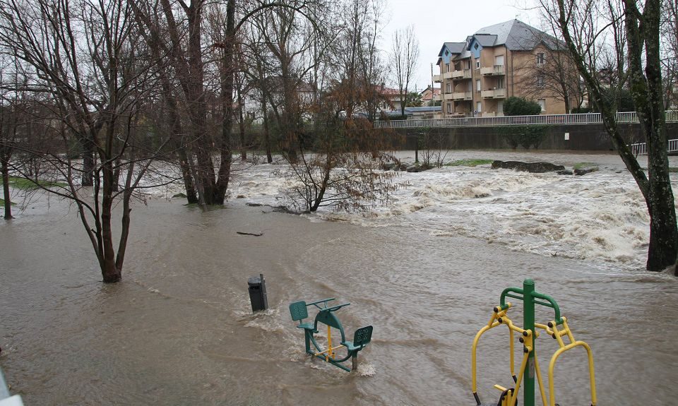 la crue des Berges à Tarbes en 2019